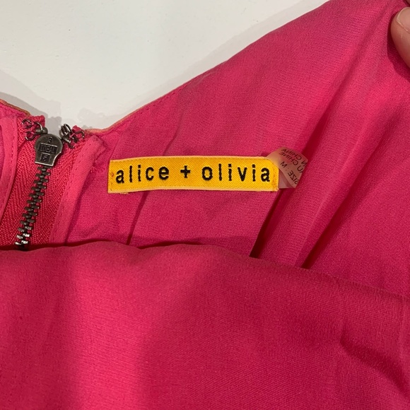 Alice + Olivia Silk Floral Low Back Dress - Picture 6 of 8